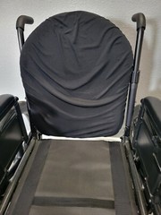 QUICKIE QXI folding WHEELCHAIR 18″ X 20″ Used Blue NO LEG REST 18″x20″