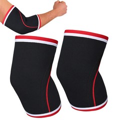 2x Elbow Compression Sleeves Neoprene 5mm Weightlifting Gym Power Weight lifting