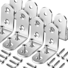 8 Pack Stainless Steel Corner Braces – 38lb Weight Capacity for Shelves & Tables