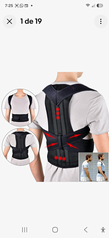 Adjustable Posture Corrector Brace, One Size Black Back & Shoulder Support