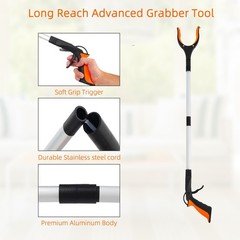 2PCS Heavy Grabber Tool Industrial Pick Up Stick Hand Grip Reach Trash Reacher