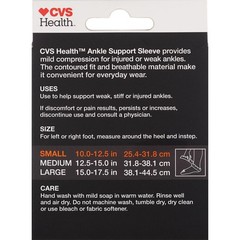 CVS Health Ankle Support Sleeve with Mild Compression – Small- NEW