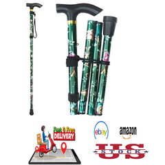 Folding Canes for Men and Women, Floral, Adjustable Height, Lightweight