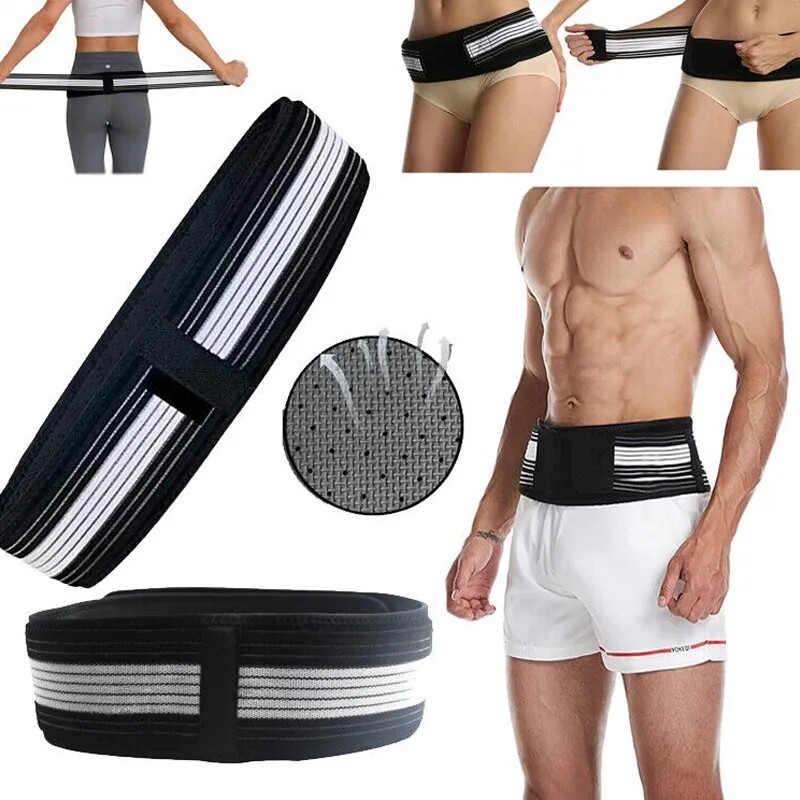 Sciatica Women Men Waist Bands Compression Support Lumbar Hip Belt Back Massager