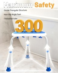 Triangular Corner Shower Chair SpaceSaving Bath Stool Adjustable Seat Tub