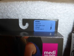 Medi Mediven Comfort 15-20 Sz II Compression Socks Calf Open Toe #45582 Lot of 2