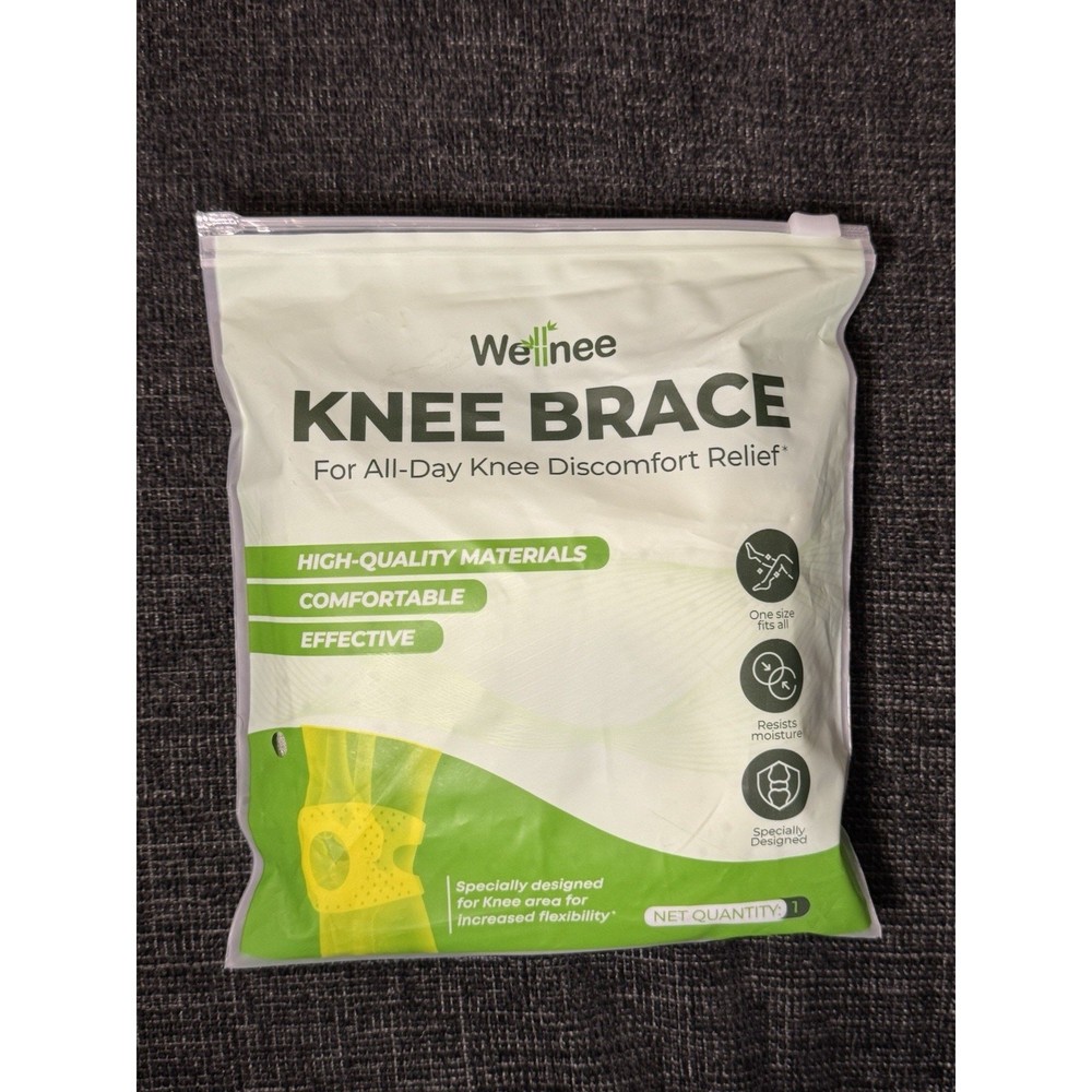 Wellnee Knee Brace For All Day Knee Discomfort Relief – One Size Fits All
