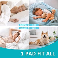 Queen Size Bed Pads (60″x80″) with Straps (1 Pack), Washable and Waterproof ,…