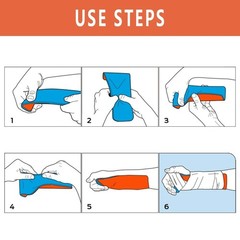Orange Roll Splint – EMS EMT Lightweight Flexible Mold Splint 11×46 Roll- Orange