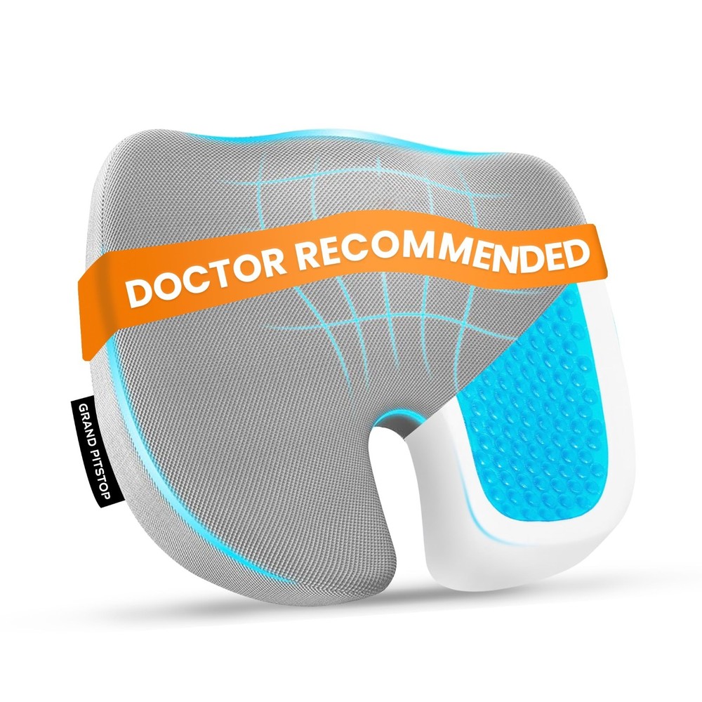 Gel Memory Foam Seat Cushion Orthopedic Office Car Chair Sciatica Pain Relief