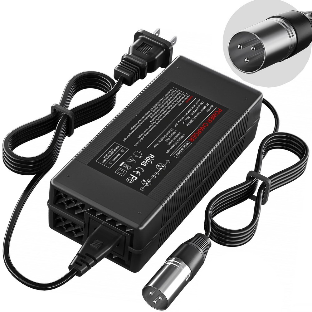Cargador Batería 24V 5A Silla Ruedas Scooters 3-Pin XLR Pride Jazzy Power Chair