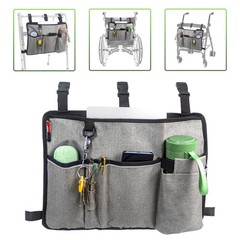 EVEME Walker Bag Basket With Cup Holder,Walker Extra Large, Gray