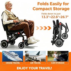 Lightweight 32Lb Foldable Electric Wheelchair Intelligent All Terrain Scooter US