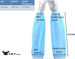 G & F Products Arm Protection Sleeves Blue 100 Piece, Reusable Non-Woven Covers