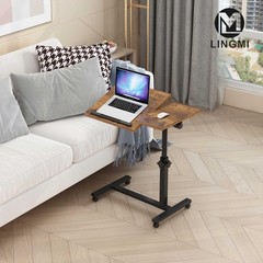 Overbed Bedside Desk Mobile Rolling Laptop Stand Tilting Overbed Table with W…