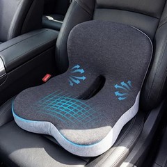 Memory Foam Car Seat Cushion – Ergonomic Driver Seat Cushion for Dark Gray