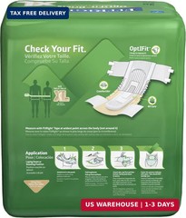 FitRight Adult Diapers, Extra Heavy Absorbency, XL (Waist Size 56in-64in), 80 Co