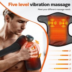 Electric Heated Vibration Knee Joint Brace Therapy Shoulder Massager Pain Relief