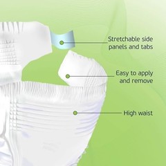 4-5XL Bariatric Adult Diapers – 8 Disposable Briefs, Stretchable Tabs, Maximum A