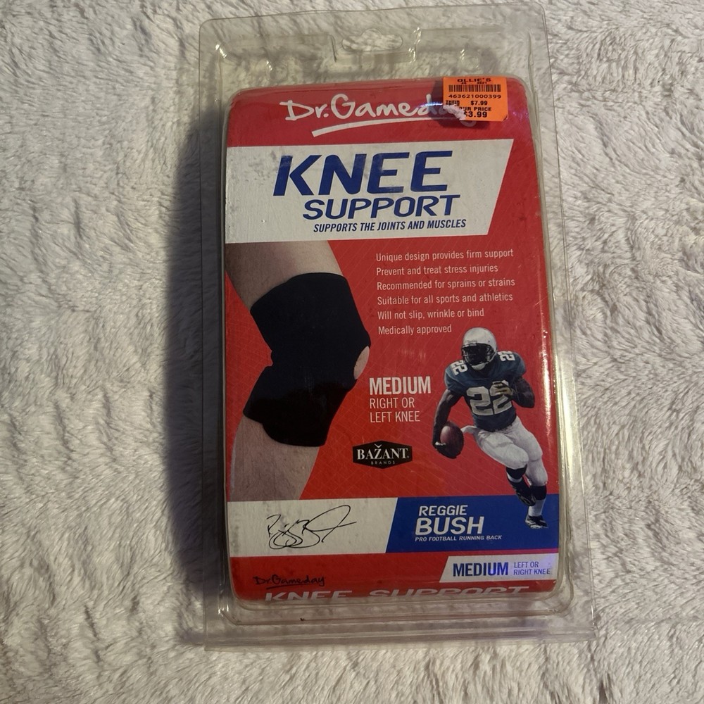 Dr Gameday Knee Support size MED Reggie Bush Left/Right No Slip Sports Brace New