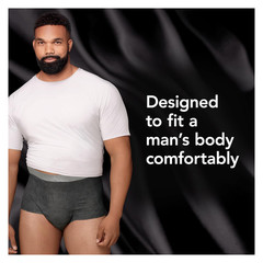 Depend Real Fit Adult Diapers for Men, Max Absorb, Small/Medium, Black, 56 Count