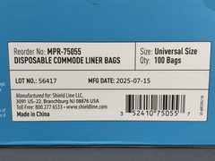 Med Pride Disposable Bedside Commode Liner Bags [Pack of 100] (18H)