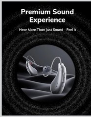 ELEHEAR Beyond Pro Rechargeable RIC Hearing Aids w/ VocClear 2.0 Silver Gray RIC