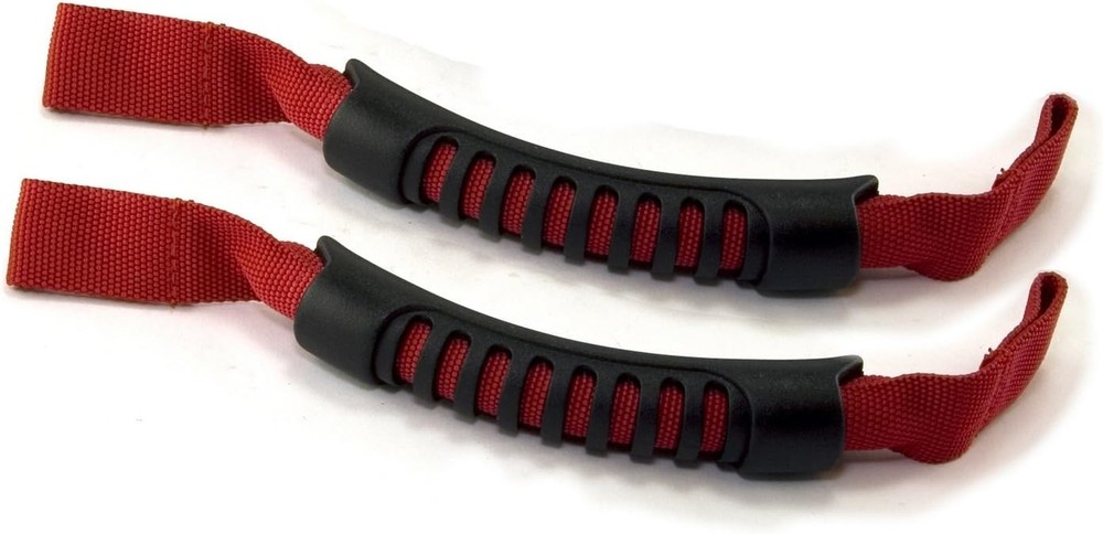 Rugged Ridge 13305.11 Grab Handle Kit, Front, Headrest Mounted, Red; Red