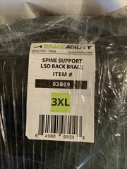 BraceAbility LSO Back Brace 3XL Rigid Spine Support Hot Cold Gel Pack