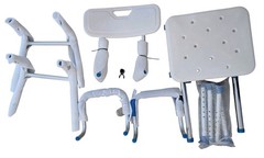 Sliding Shower Chair with Extra-Wide 360° Swivel Seat, 330lbs Tub Transfer Bench