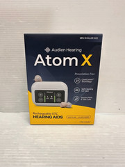 AUDIEN HEARING ATOM X RECHARGEABLE OTC HEARING AIDS -NEW-