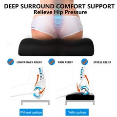 Extra Thick Large Seat Cushion -19 X 17.5 X 4 Inch Gel Memory Foam Cushion wi…