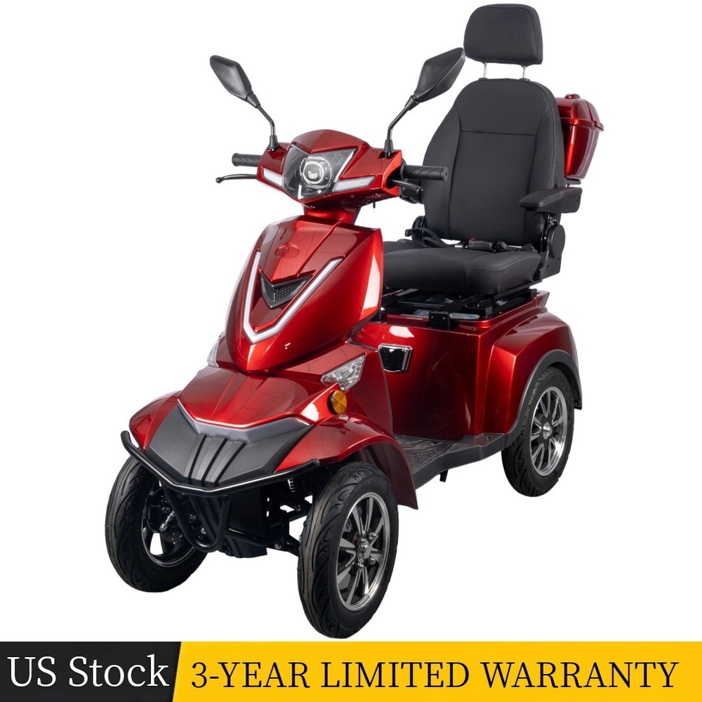 1000W Heavy Duty 4-Wheel Mobility Scooter for Senior 37Mile 15MPH 500lb Capacity