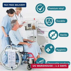 1000ml Leg Bag for Catheter and Urinary Drainage, Anti-Reflux Valve with Advance
