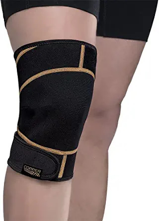 Copper Fit unisex adult Rapid Relief Knee Wrap with Hold/Cold Therapy Abdominal