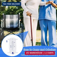 5PCS 1000ml Leg Bag Urinary Drainage Bag with 12″ Tube, Anti Reflux Valve | 33.8