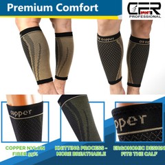 Copper Leg Compression Sleeve Calf Support Socks Brace Pain Relief Men Women Gym
