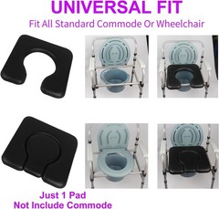Commode Seat Cushion, Super Soft Sponge Padded Commode Chair Seat Pad for Eld…