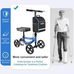 Aojin Steerable Knee Walker Scooter WB-2201 Blue 2773R