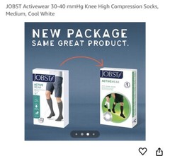 Jobst Active Wear Unisex Men Women Knee REG / FULL CALF Socks Compression 30-40