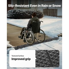 1. 2 Pack Heavy Duty Rubber Curb Ramp 33069LBS 2″ Rise with Drainage