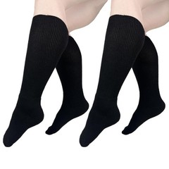 Ioryzek Extra Wide Diabetic Socks 2pairs Non Binding One Size, Black-2pairs
