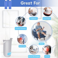 Sock Aid, Aid Device for Seniors, Helpers to Put on Your Socks Grey