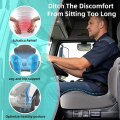 Seat Cushion Memory Foam L Shaped Ergonomic Lumbar Support Dark Gray GtuiBugt