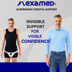 FlexaMed Suspensory Scrotal Support Relief for Hydrocele Vasectomy Swelling