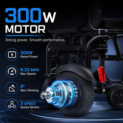 3-Wheel Folding Mobility Scooter for Adults, Electromagnetic Brake, 12AH Battery