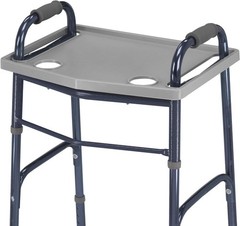 Rose Healthcare Walker Tray With Cup Holders, Walker Tray For Folding Walkers