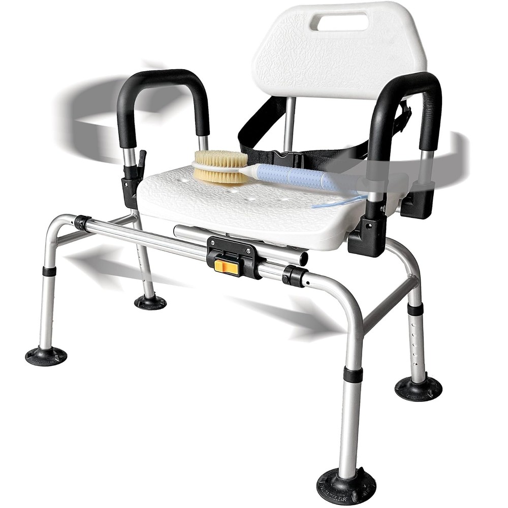 360lb Capacity Shower Chair DMI Swivel Transfer Bench