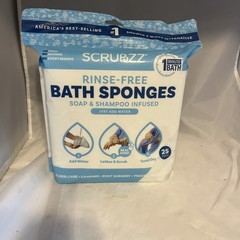 Scrubzz Disposable No Rinse Bathing Wipes – 25 Pack- All-In-1 Single Use Shower