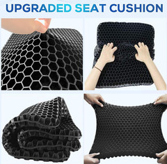 20″ Gel Seat Cushion for Long Sitting Pressure Relief(Jumbo&Thick) – Wheelchair